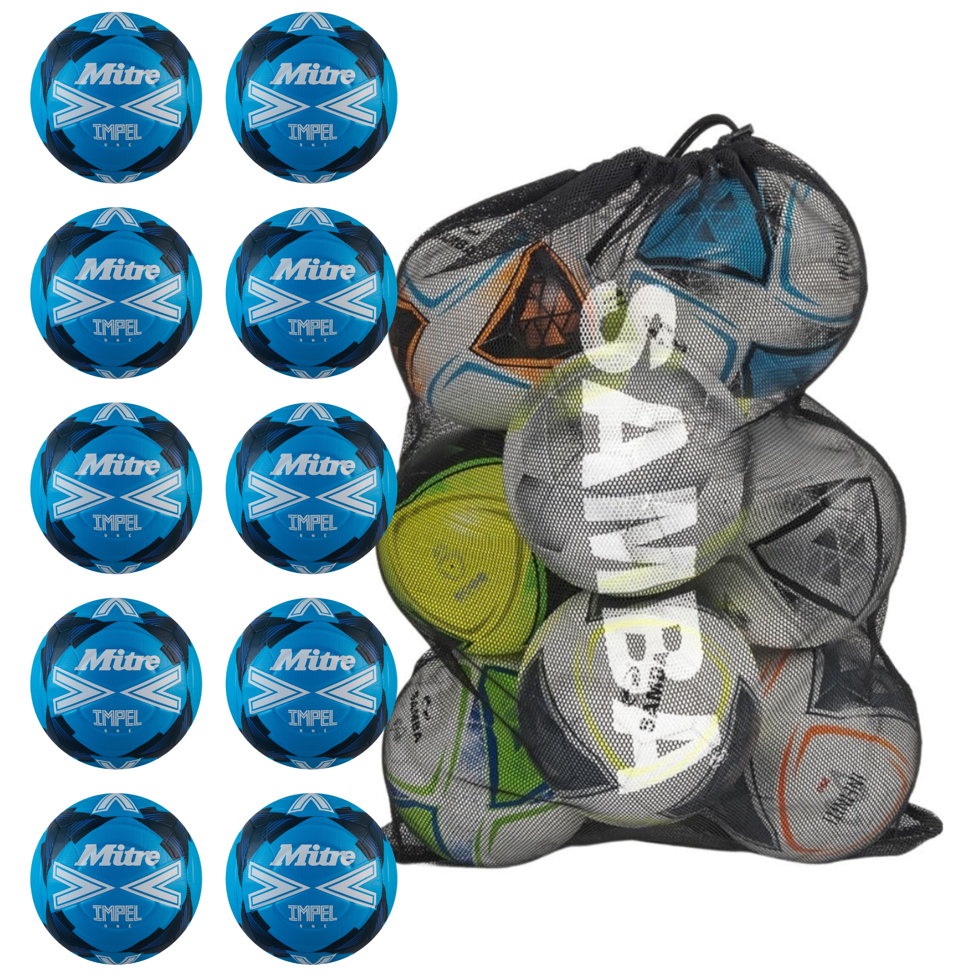 Mitre Impel Blue Football - Bundle (x10) (Copy)
