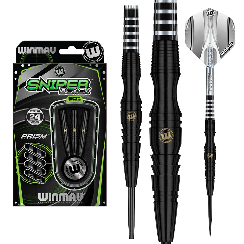 Winmau Sniper Black 90% Tungsten Steel Tip Darts