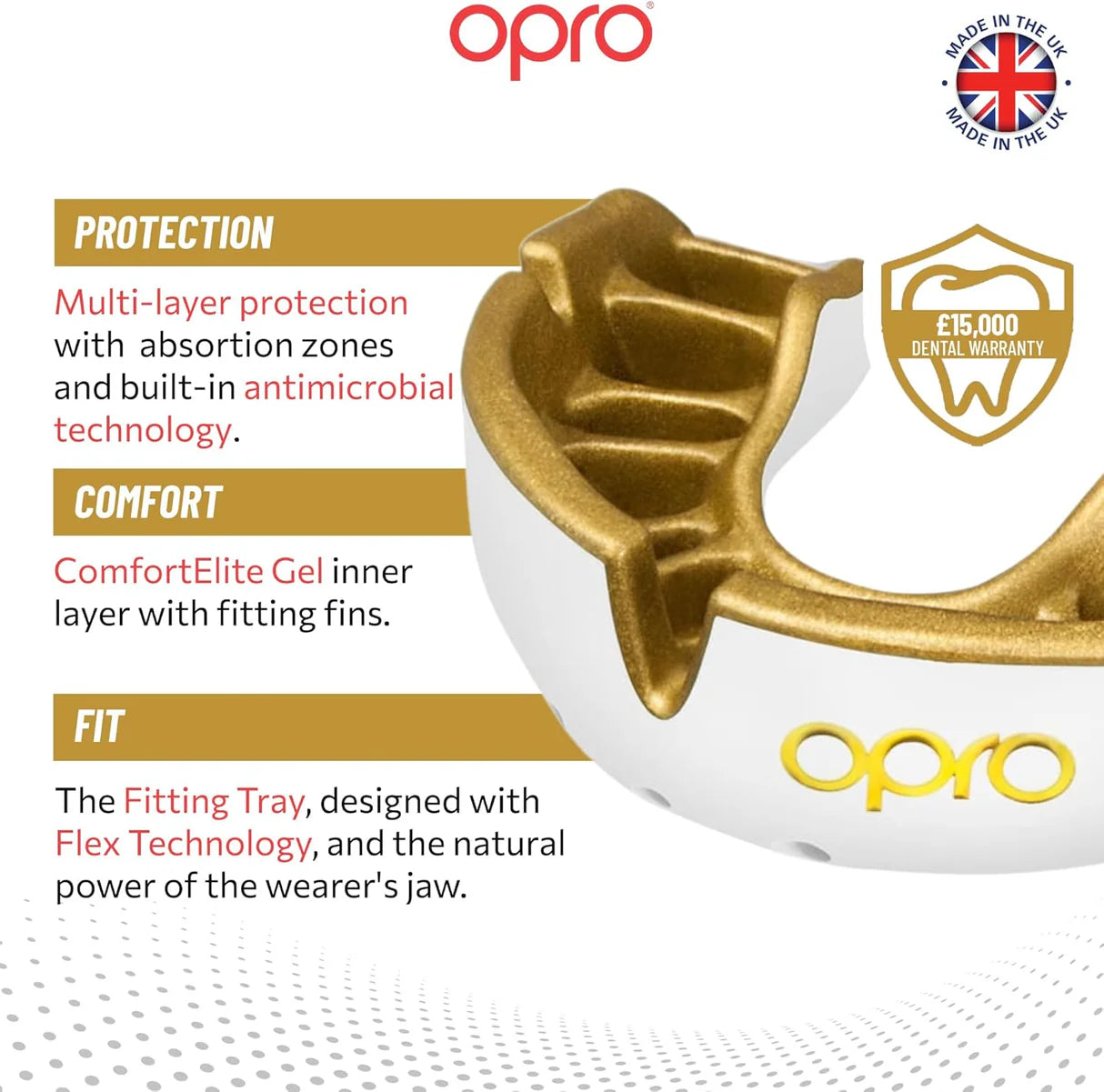 Opro Self-Fit Gen 5 Gold Level - Queensferry Sports