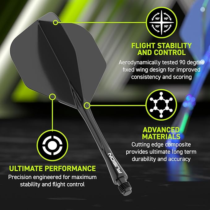 Winmau Fusion Integrated Flight & Shaft - Queensferry Sports
