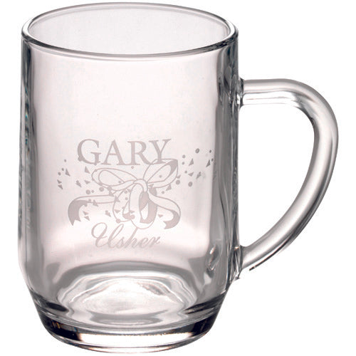 Glass Tankard Engraved