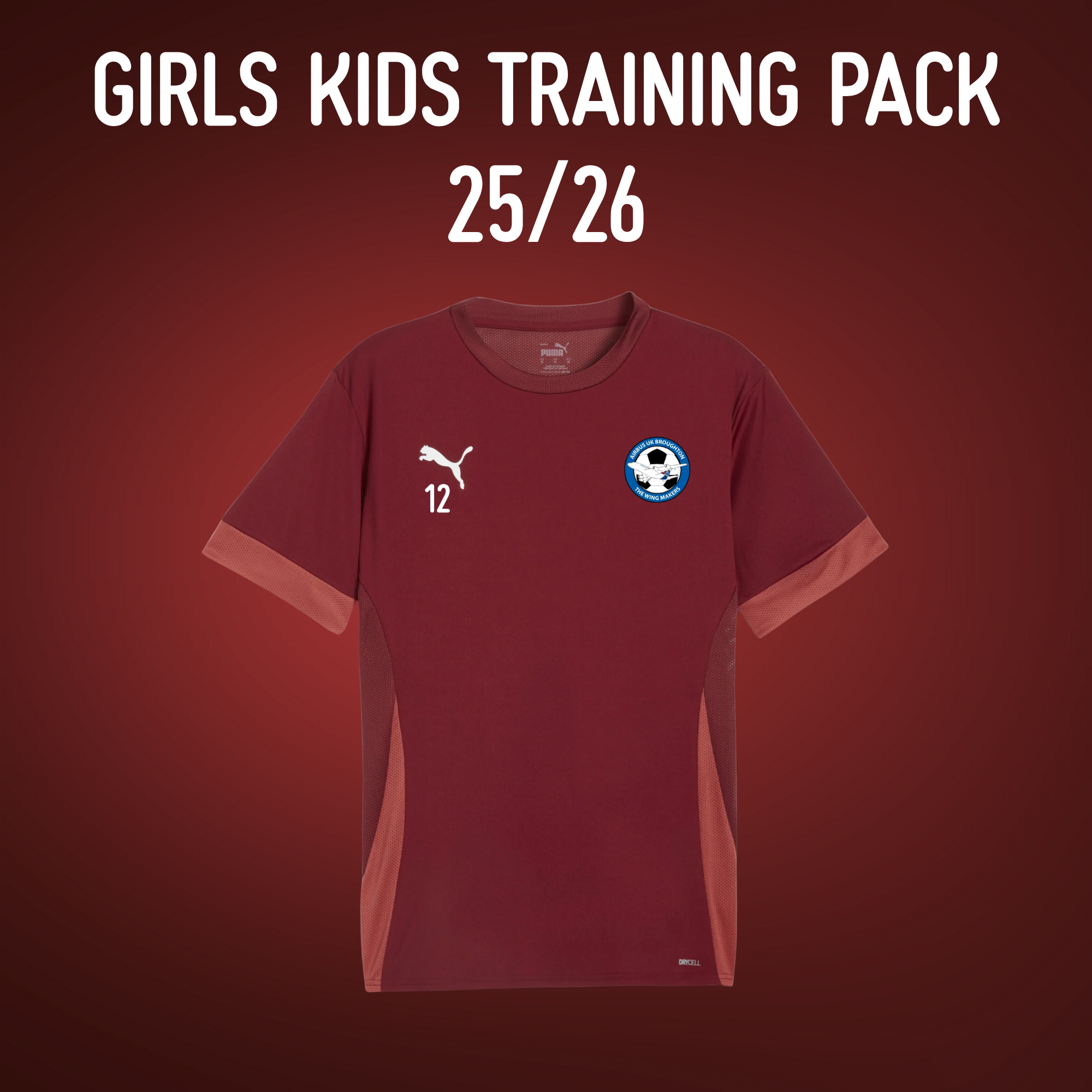 Airbus Girls Kids Training Kit Pack 25/26