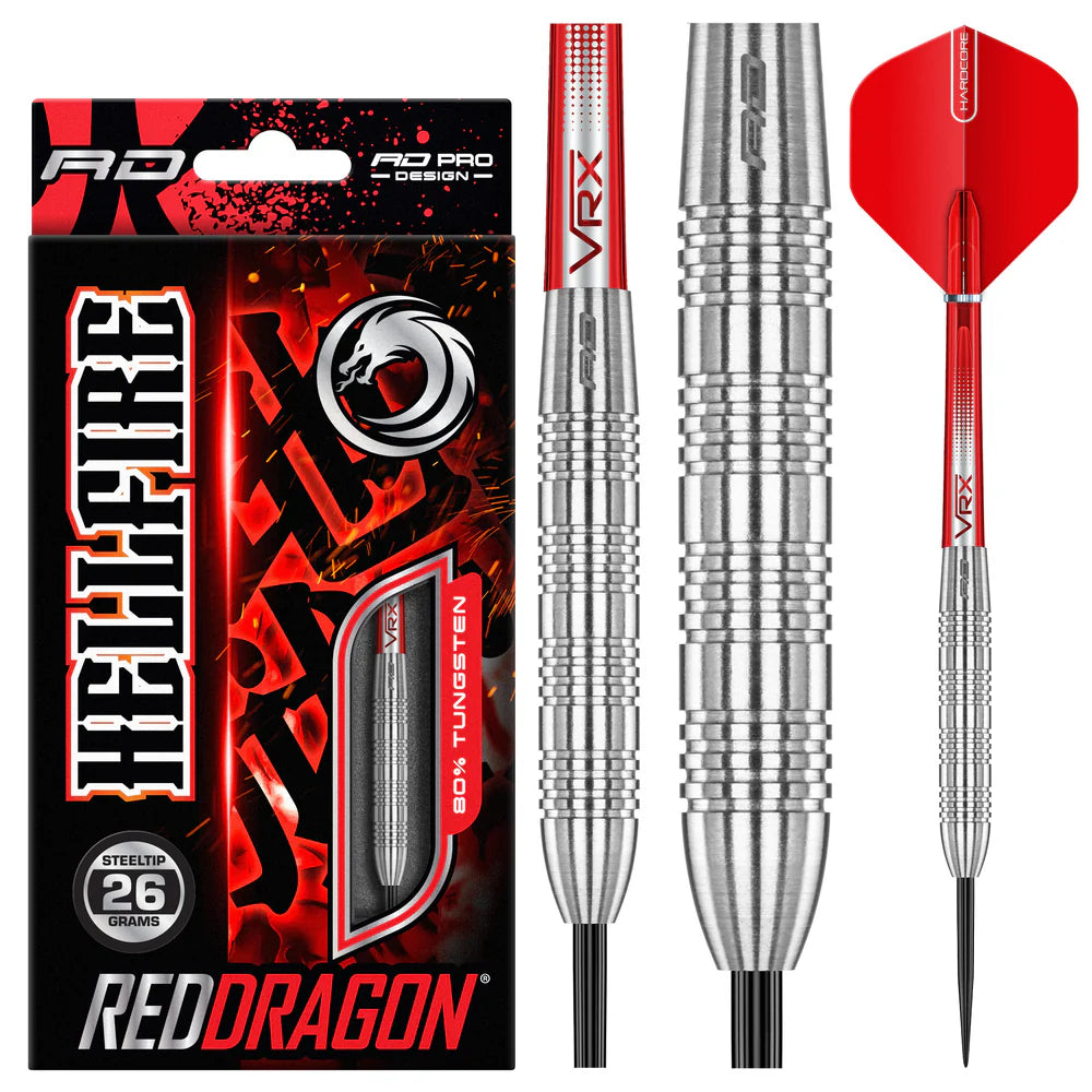 Red Dragon Hellfire B 80% Tungsten Steel Tip Darts - Queensferry Sports