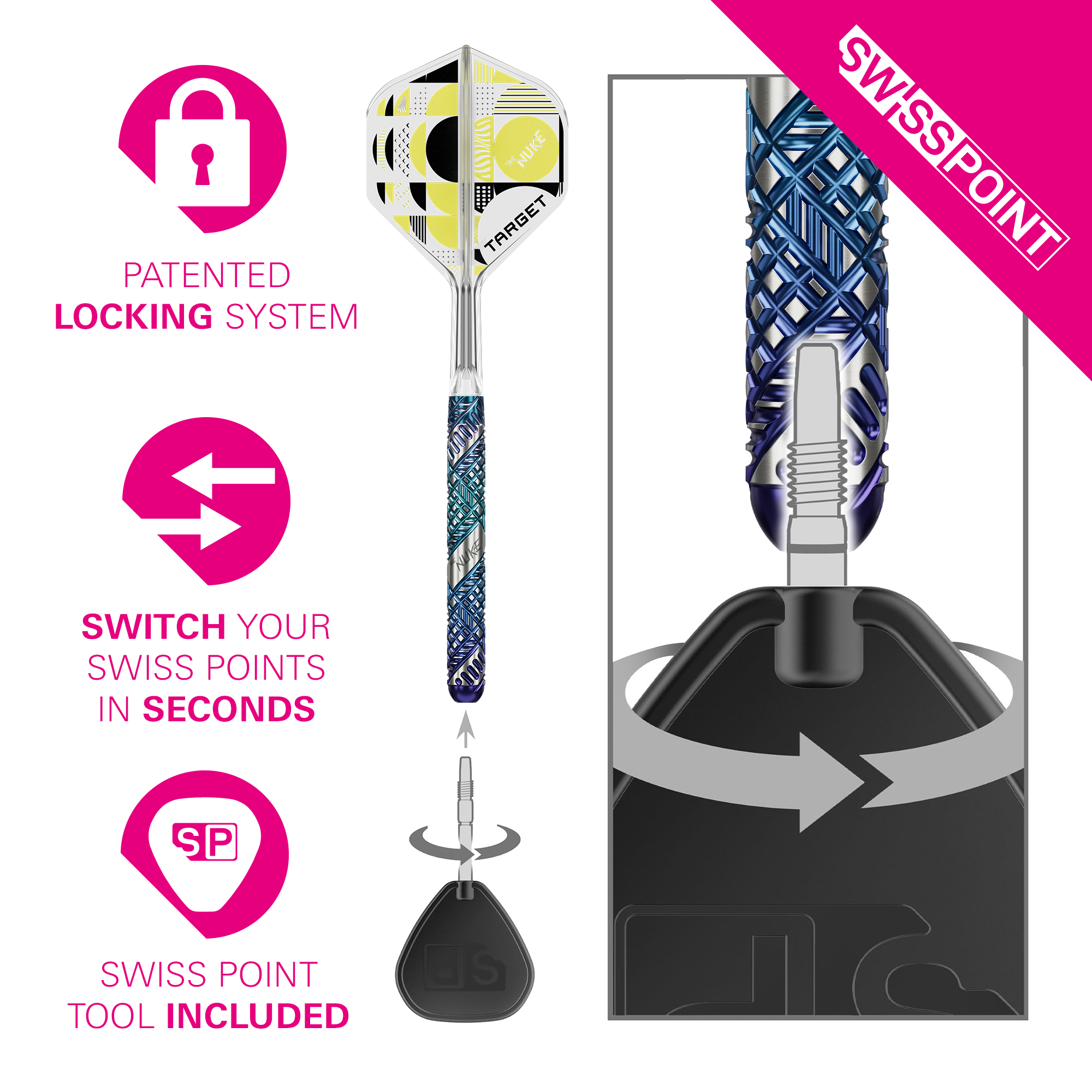 Luke "The Nuke" Littler Edge SP 95% Tungsten Steel Tip Darts