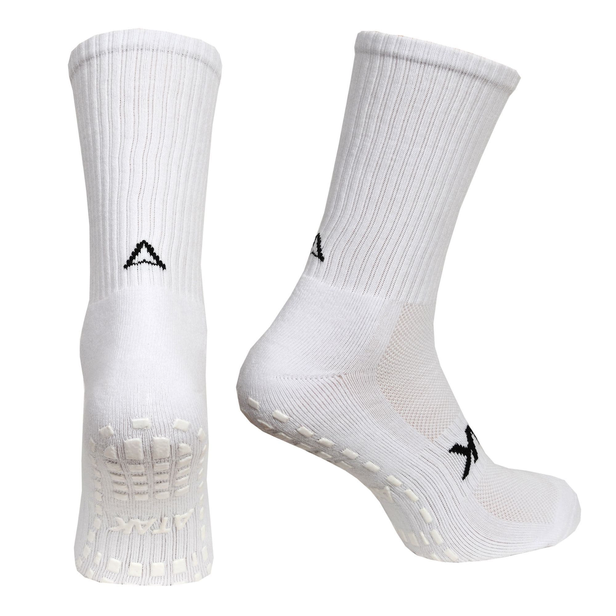 Atak Shox Mid-Leg Grip Socks White