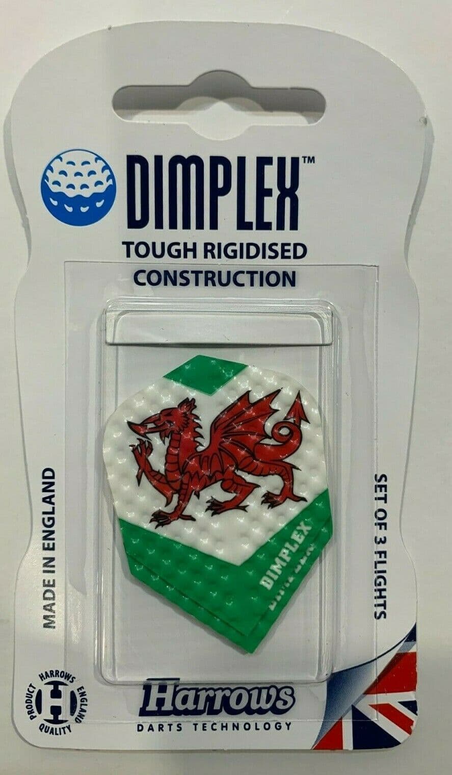Dart Flights HARROWS DIMPLEX Standard Shape Extra Strong 3 flights per pack