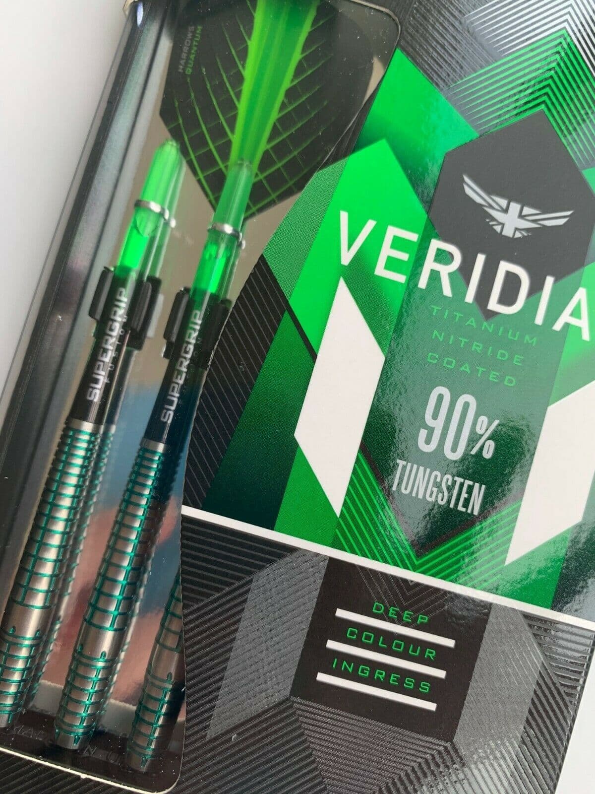 Harrows Veridian 90% Tungsten Steel Tip Darts - Black Titanium 23 or 26gms