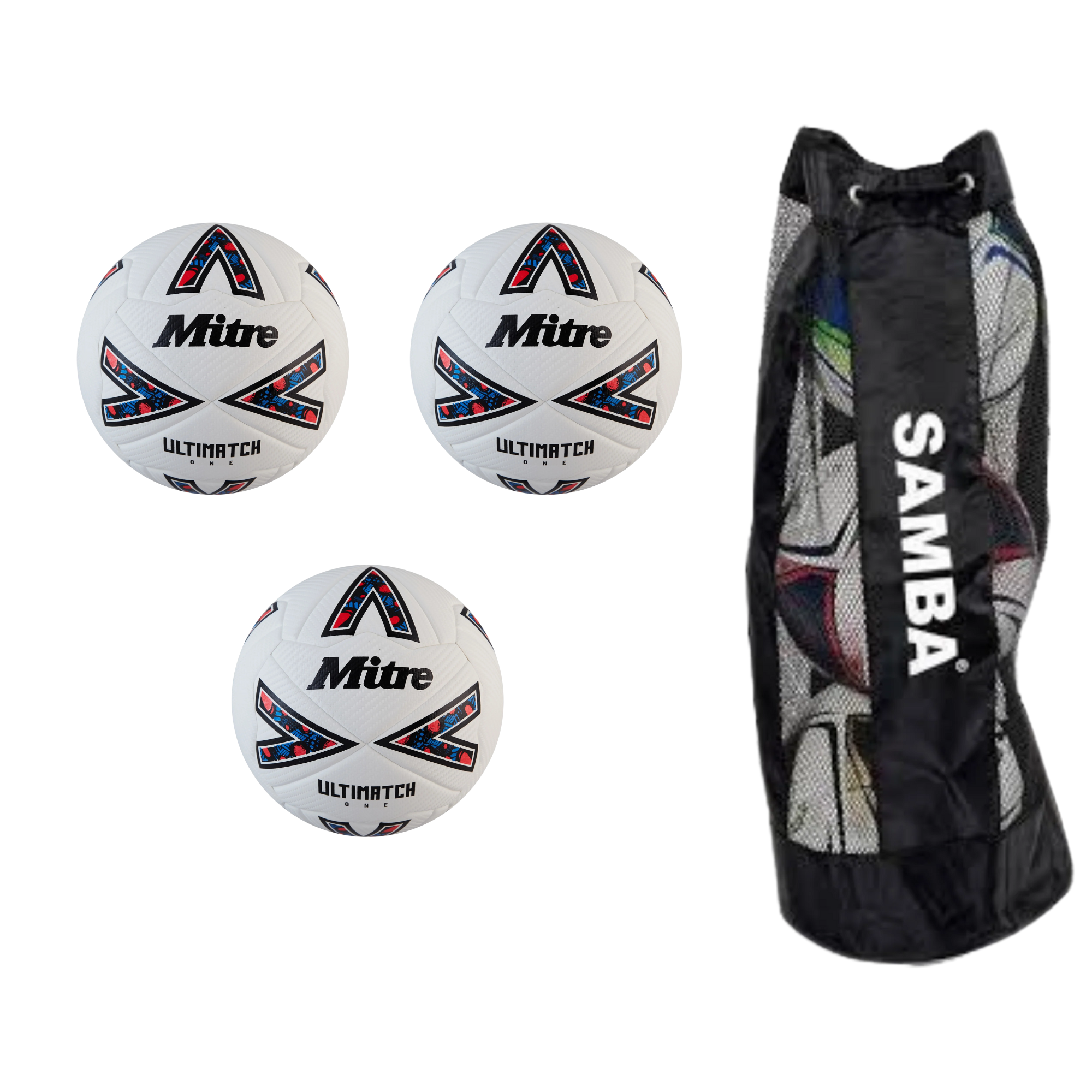 Mitre Ultimatch One Match Ball - Bundle (x3)