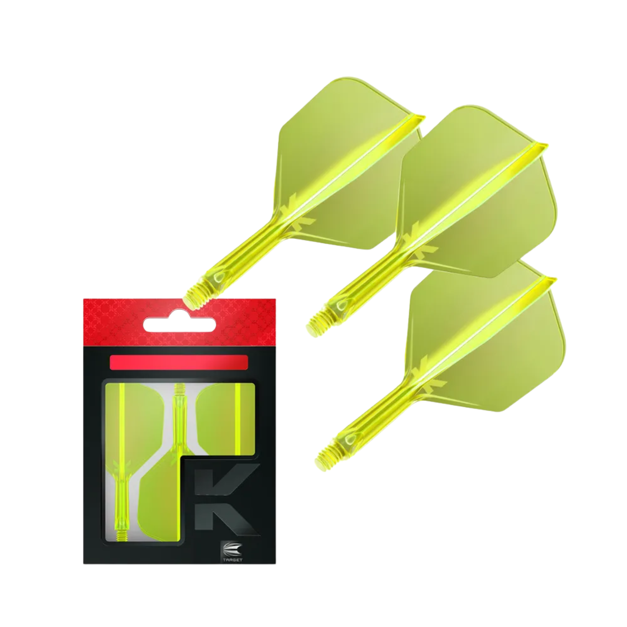 Target K-Flex Neon Yellow Dart Flights - Queensferry Sports