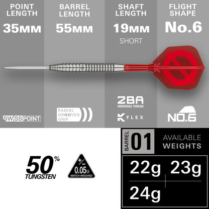Target Group O Model 02 SP Steel Tip Darts