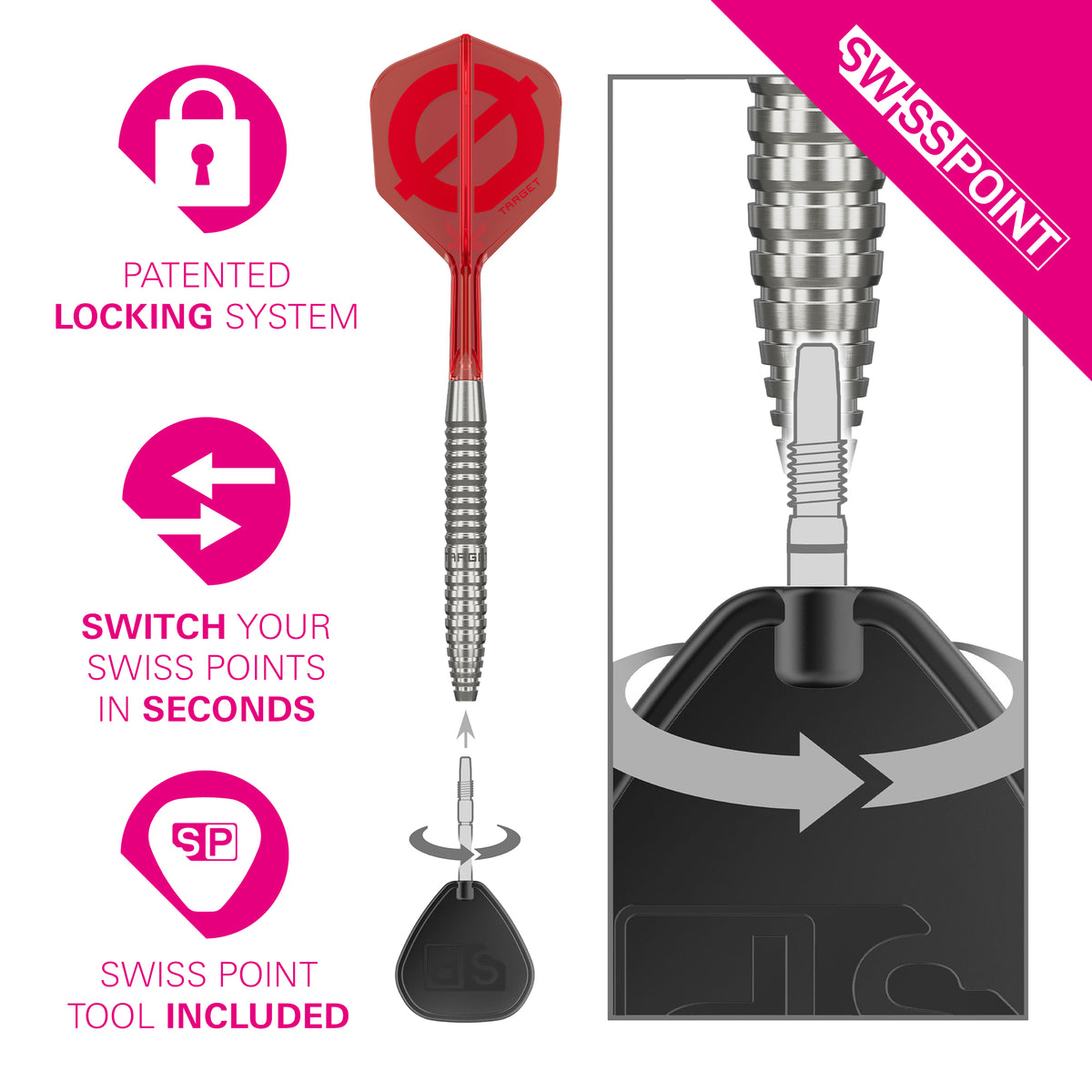 Target Group O Model 02 SP Steel Tip Darts