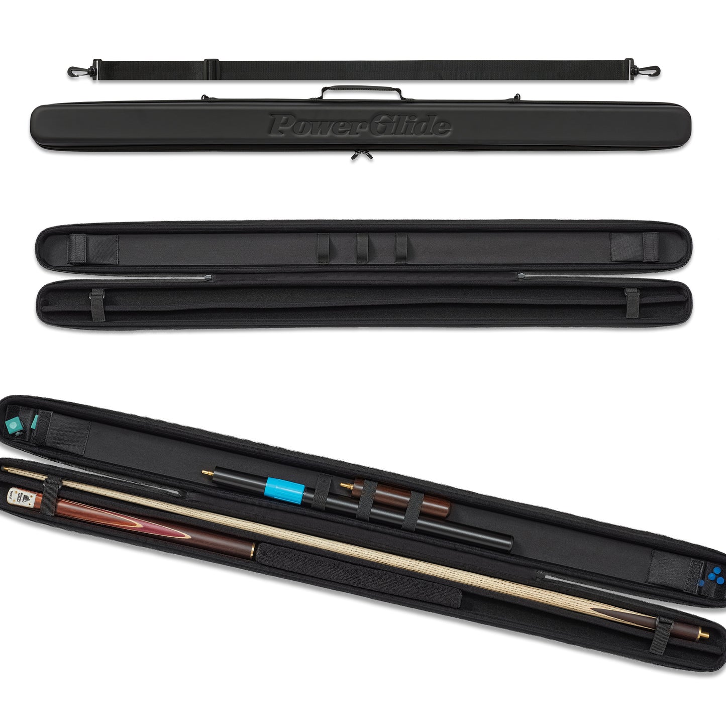 PowerGlide 3/4 Svartur Cue Case