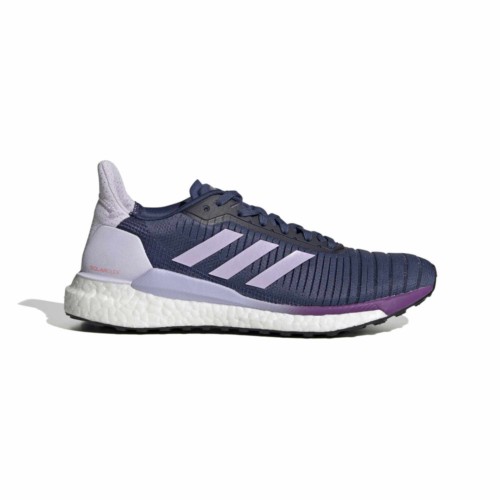 adidas SolarGlide 19 Boost Womens Running Trainers Shoes Blue Pink  EE4333