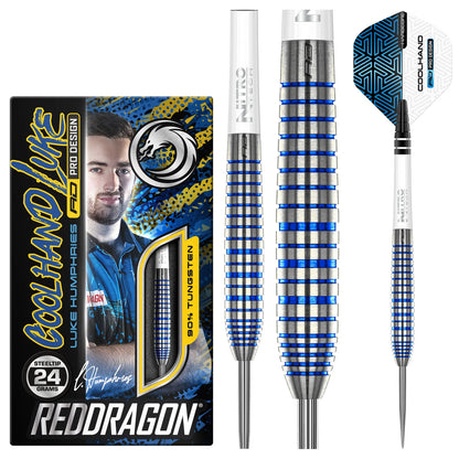Luke Humphries TX3 Cool Blue 90% Tungsten Steel Tip Darts