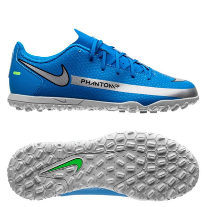 NIKE Kids PHANTOM GT CLUB TF blue/silver - Queensferry Sports