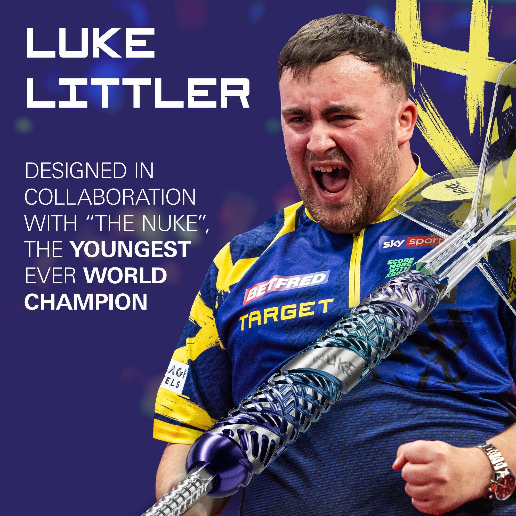 Luke "The Nuke" Littler Edge SP 95% Tungsten Steel Tip Darts