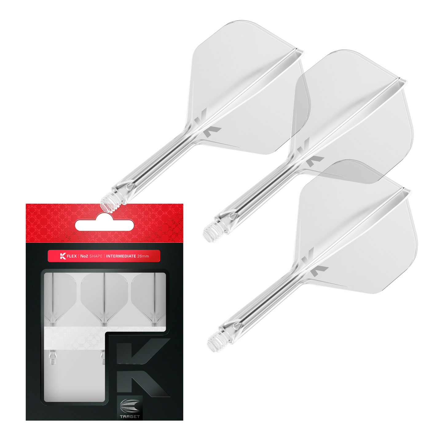 Target K-Flex Clear Intermediate Dart Flights