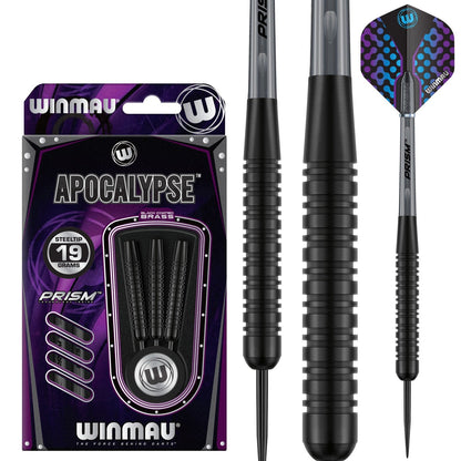 Winmau Apocalypse Steel Tip Black Coated Brass Darts - Queensferry Sports