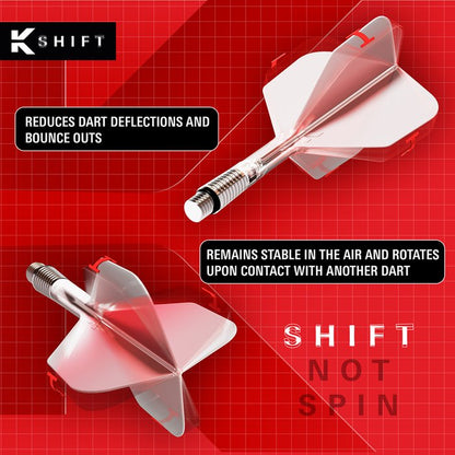 Target K-Shift White Dart Flight No.6 - Queensferry Sports