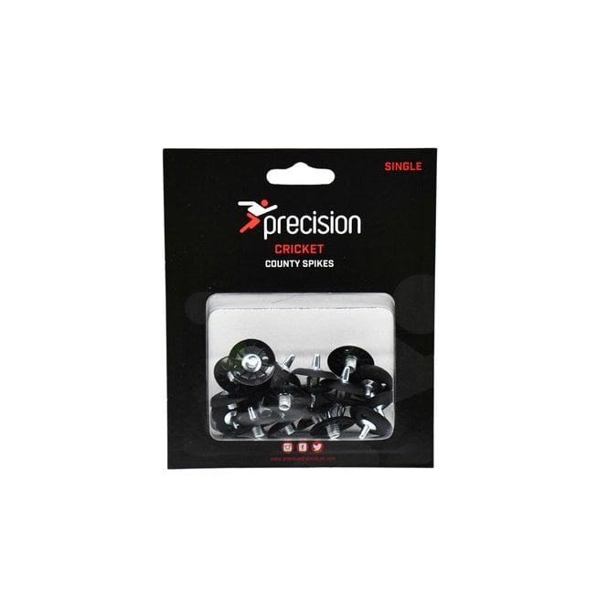 Precision Cricket County Spikes - Black - Queensferry Sports