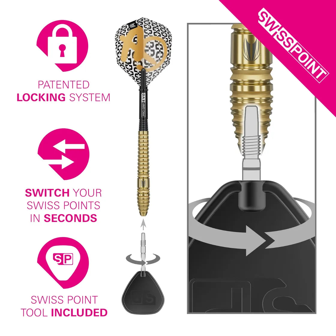 Target Bolide Envy 03 90% Tungsten Steel Tip Darts