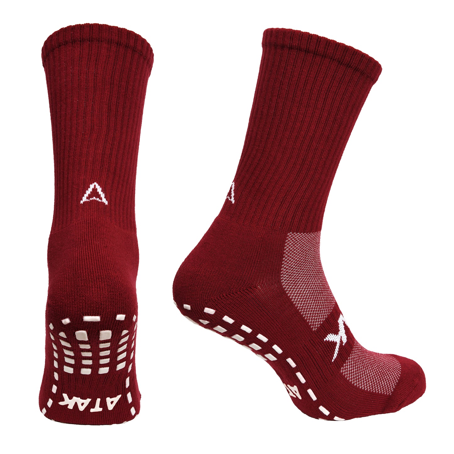 Atak Shox Mid-Leg Grip Socks Maroon