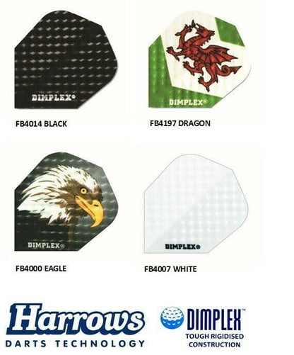 Dart Flights HARROWS DIMPLEX Standard Shape Extra Strong 3 flights per pack