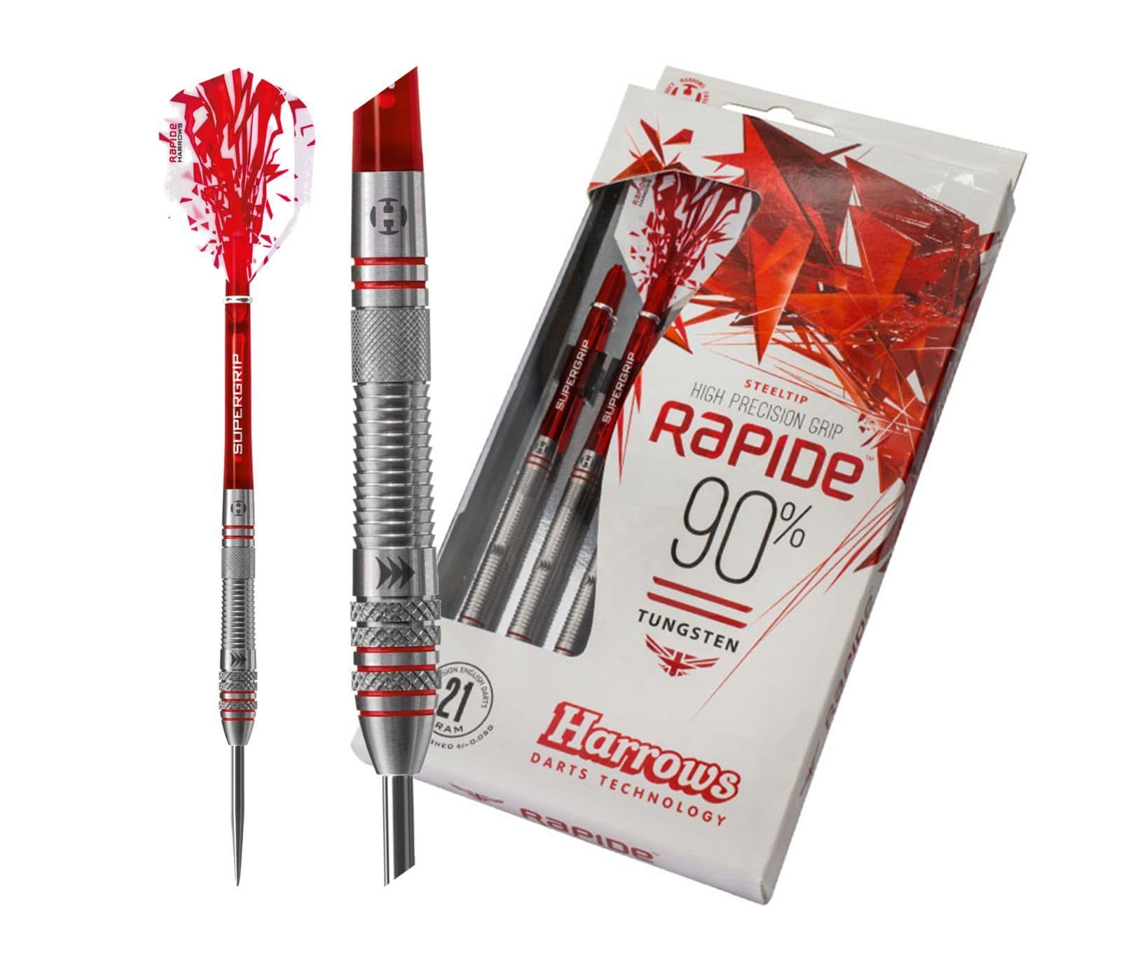 HARROWS RAPIDE HIGH PRECISION GRIP 90% TUNGSTEN DARTS SET 24-26g